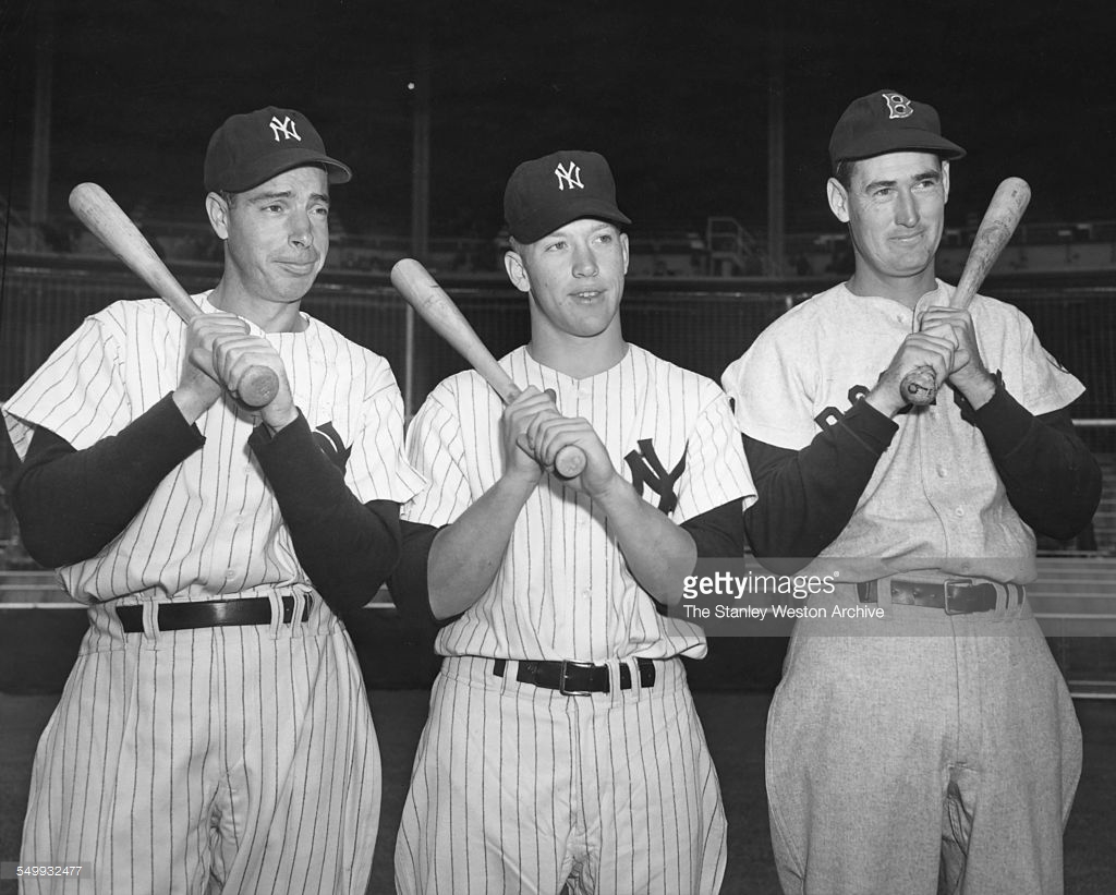 Joe Dimaggio With Mickey Mantle And Billy Martin Vintage by Photo File