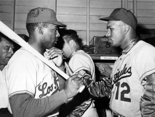 Old-Time Baseball Photos - Johnny Roseboro Forgives Juan Marichal