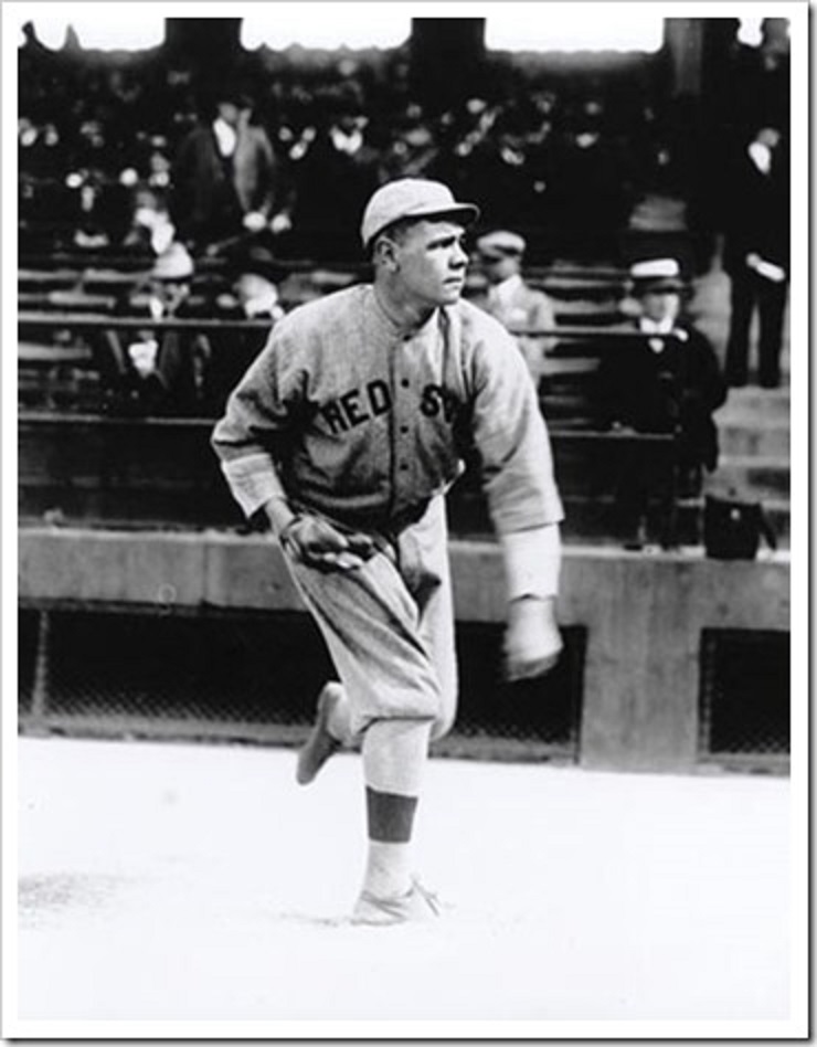 Babe Ruth in Boston Red Sox Uniform, 1919 Stock Photo - Alamy