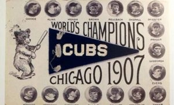 1907 World Series Commemorative Pin - Cubs vs. Tigers