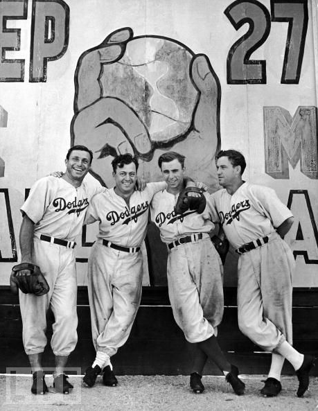 Chicago History - Babe Ruth, serving as the first base coach for the Brooklyn  Dodgers, meets up with Dizzy Dean of the Chicago Cubs before a game at  Ebbets Field in 1938. #