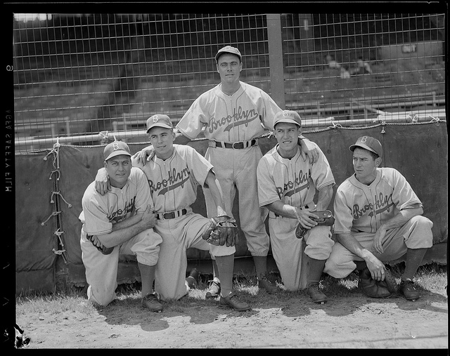 Lot Detail - 1945 MICKEY OWEN BROOKLYN DODGERS RARE DARK BLUE