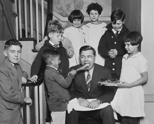 Babe Ruth and Kids, 1935  Baseball History Comes Alive!