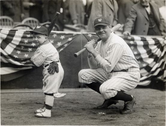 Babe Ruth visiting sick and children at a New York City hospital