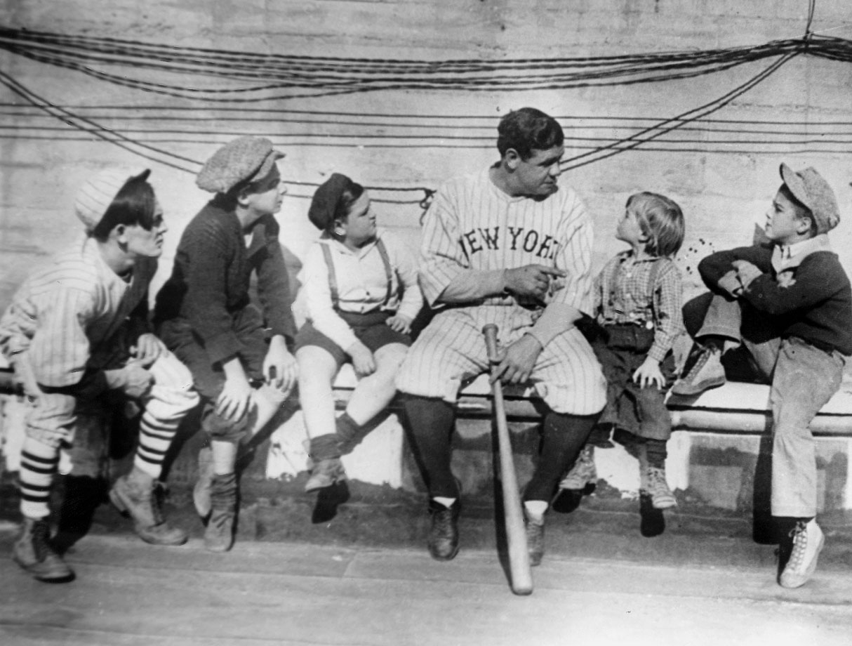 Babe Ruth and Kids, 1935  Baseball History Comes Alive!