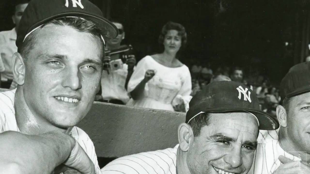 Yankee Stadium, Bronx, NY, October 1, 1961 – Roger Maris takes curtain call  after breaking Ruth's home run record