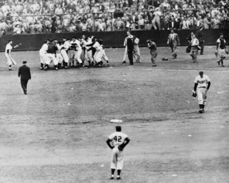 Jackie Robinson Brooklyn Dodgers clobbered Beaumont Exporters in