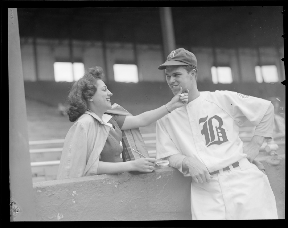 Pitcher Johnny Sain, of the Boston Braves, poses for a portrait