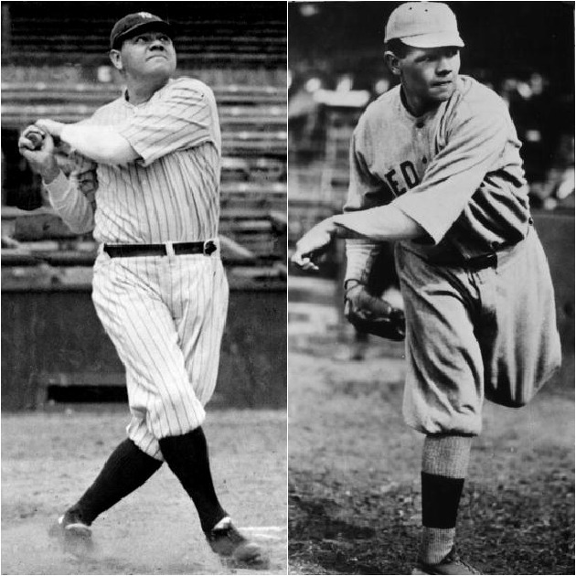 Babe Ruth, pitching for the Red Sox. : r/baseball