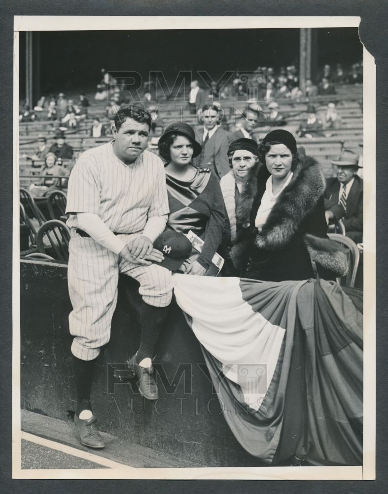 Claire Ruth, widow of Babe Ruth, left, and Eleanor Gehrig, widow of Lou  Gehrig, view a portrait of Lou Gehrig in lounge named for him in Columbia  University's new $12.7 million athletic