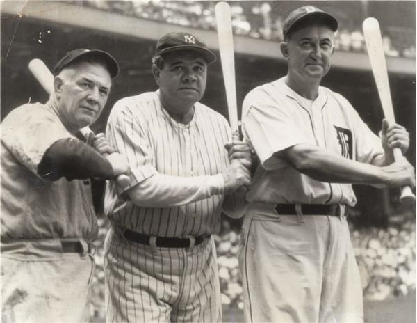 Joe Jackson, Ty Cobb & Tris Speaker Chicago White Sox, Cleveland