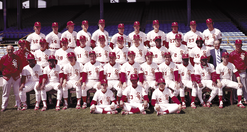 WSI: White Sox Interactive - Who's that modeling the road blues of the Red  Pinstripes Seventies era -- and everyone has a knuckleball grip? Wilbur  Wood, pitching coach Johnny Sain and Eddie