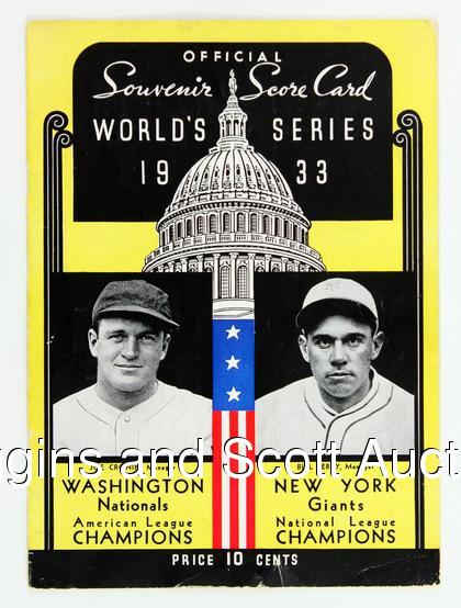 Let's Revisit the 1933 World Series