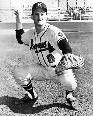 Bob Uecker Milwaukee Braves 1962 Vintage Baseball White -  Ireland