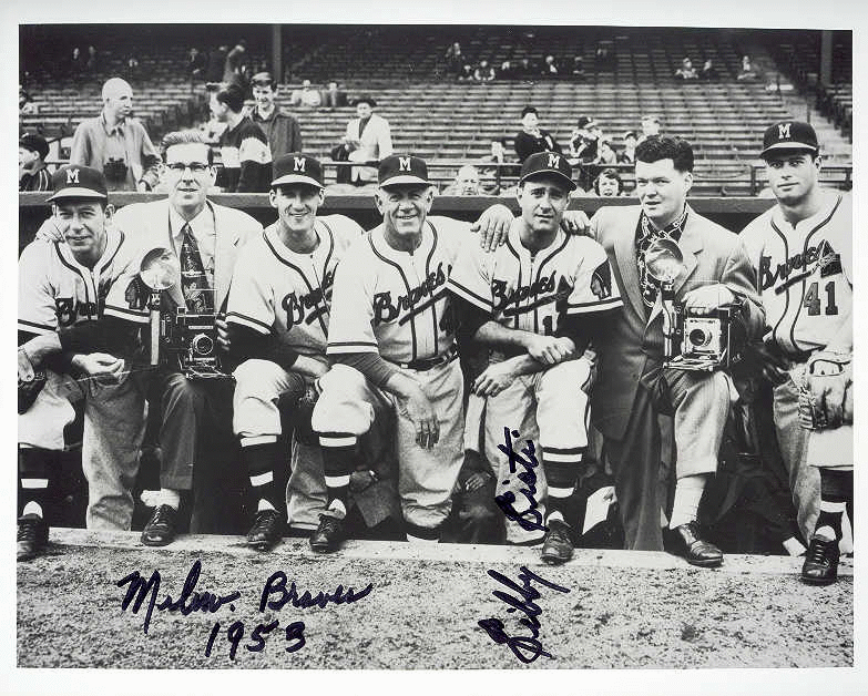 Baseball, signed by the 1958 Milwaukee Braves