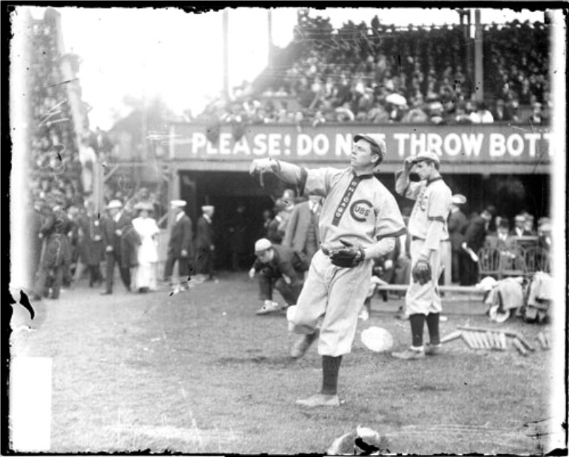 Vintage Chicago baseball game photo - 1909 Cubs Sox game photo