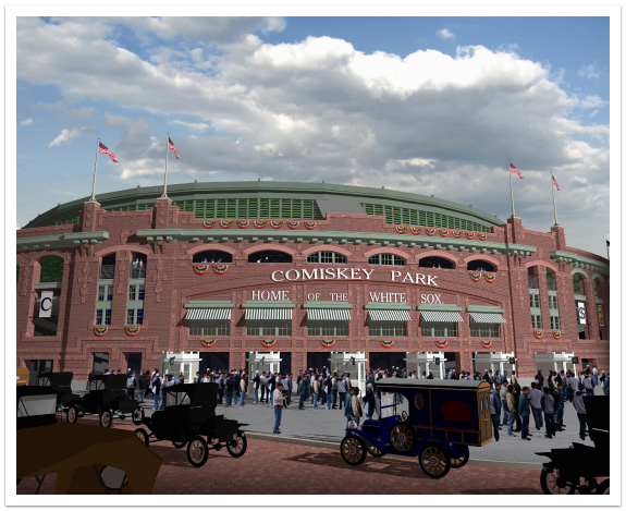 Comiskey Park, Chicago, 1959 – World Series action takes place