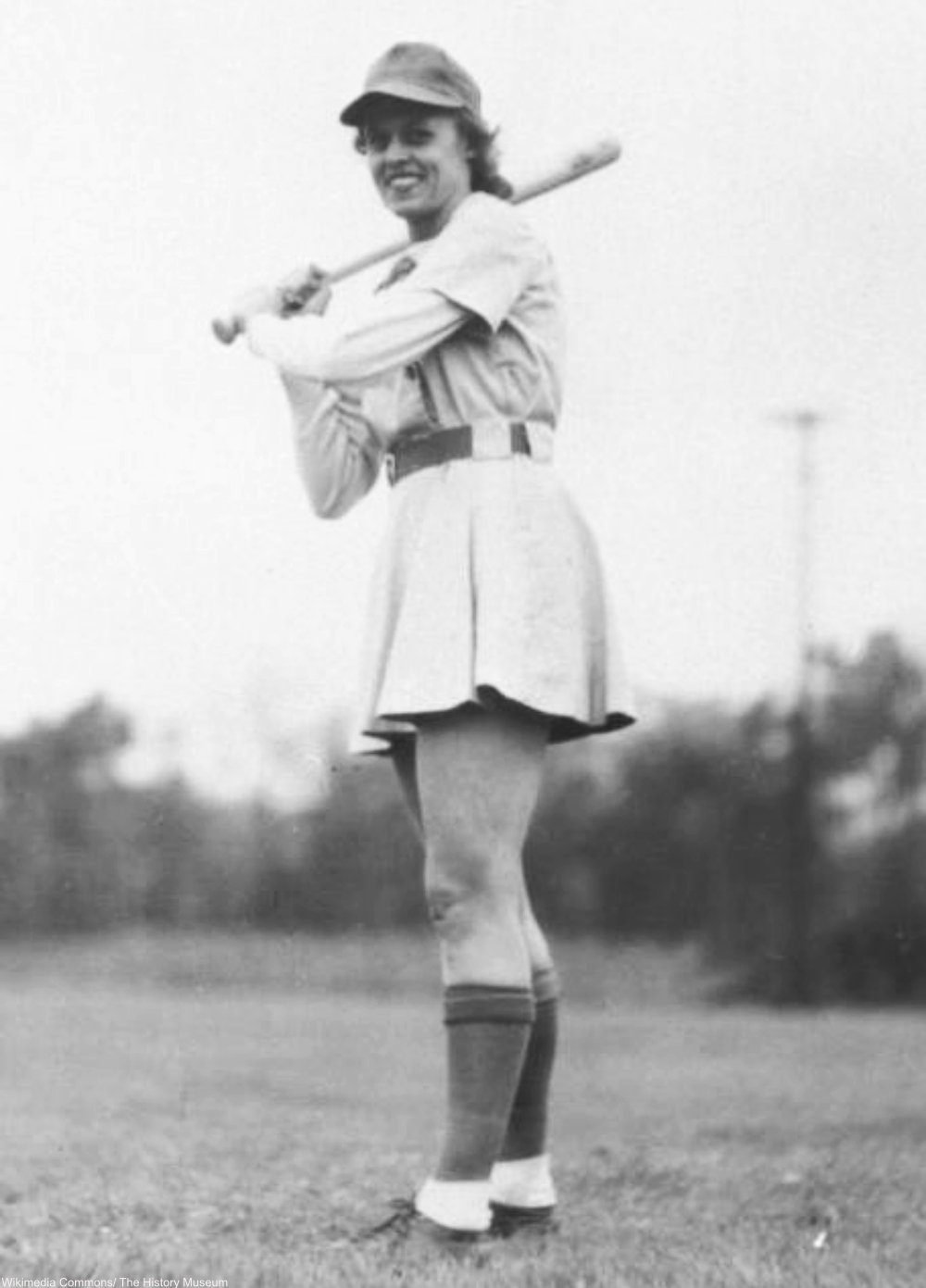 File:Detail, View of All American Girls Professional Baseball League member Dottie  Schroeder getting a hit- Opa-locka, Florida (3252481021) (cropped).jpg -  Wikimedia Commons