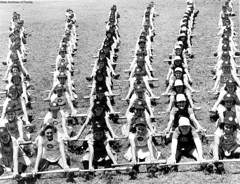 File:Detail, View of All American Girls Professional Baseball League member Dottie  Schroeder getting a hit- Opa-locka, Florida (3252481021) (cropped).jpg -  Wikimedia Commons