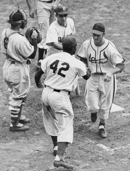 Ernie Banks, Larry Doby, Matty Brescia, Jackie Robinson, Martin's Stadium,  Memphis, TN