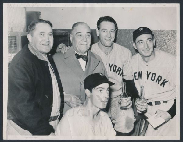 1927 Ny Yankees Original 16x20 Hof Library Photo Lou Gehrig Lazzeri Koenig  - Cardboard Memories