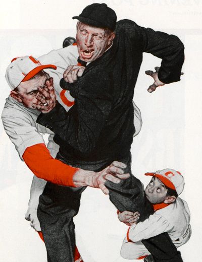 norman rockwell baseball paintings