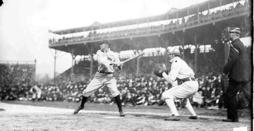 Ty Cobb waits for a pitch during a game at League Park in 1913 in News  Photo - Getty Images