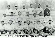 Hake's - 1932 HARRISON STUDIOS PITTSBURGH CRAWFORDS TEAM PHOTO WITH HOF'ERS SATCHEL  PAIGE, JOSH GIBSON AND OSCAR CHARLESTON.