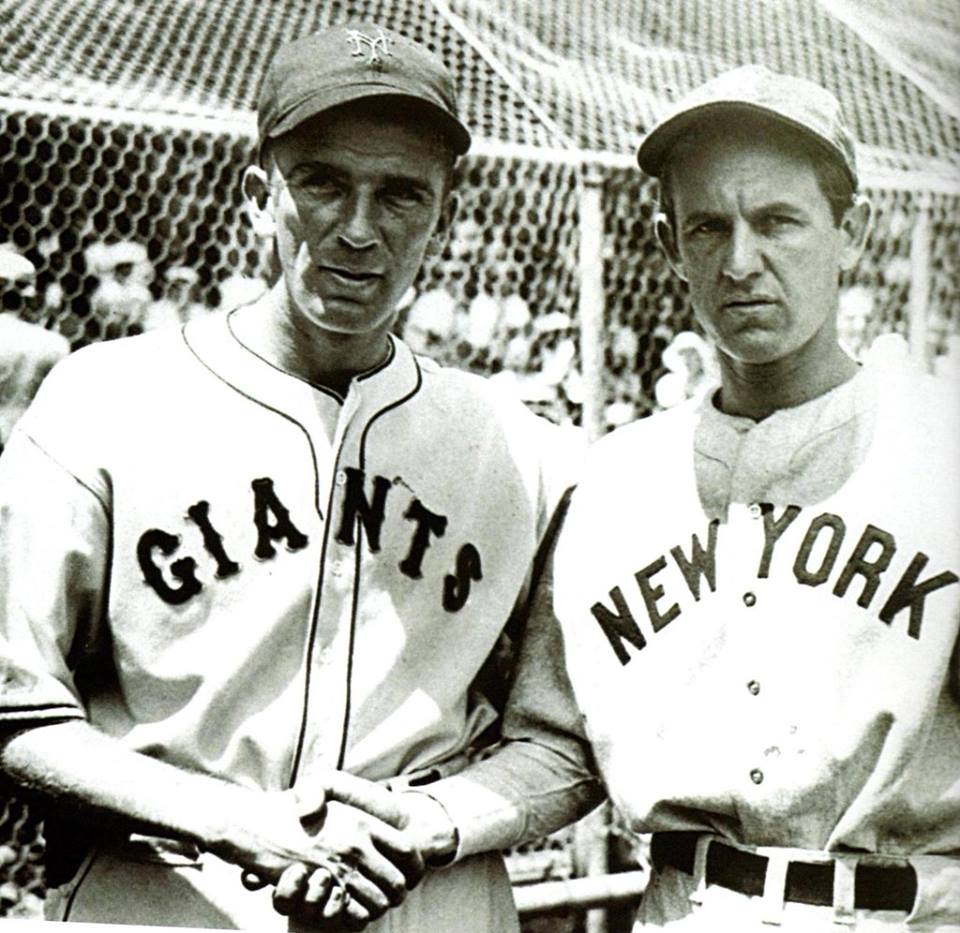 New York Giants Carl Hubbell and Gus Mancuso on May 27, 1937. in 2023