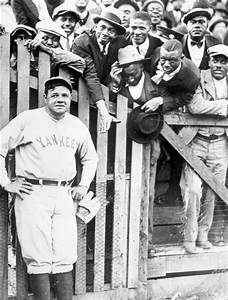 Otto Miller, left, of the Brooklyn Dodgers, and Babe Ruth, of the