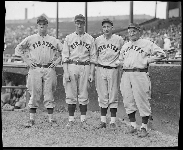 BaseballHistoryNut on X: Nice colourized picture of Honus Wagner and Pie  Traynor.  / X