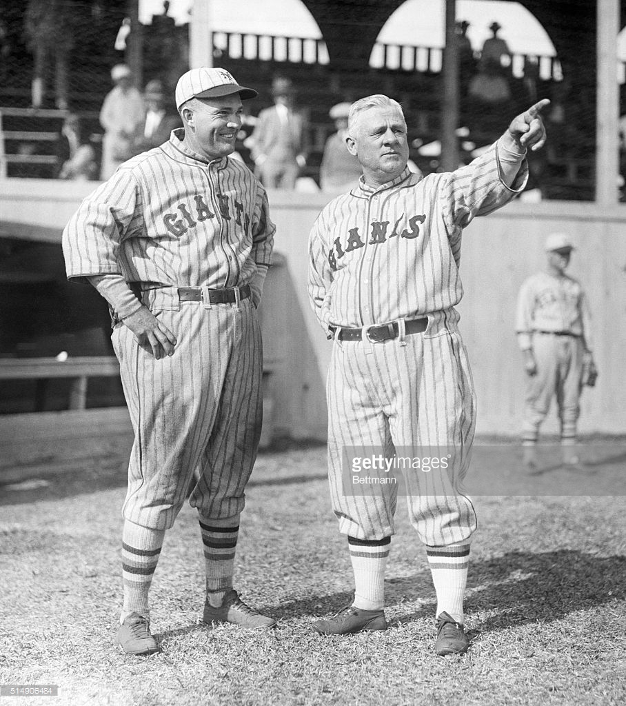 Babe Ruth in a Ny Giants Uniform with Giants Manager John Mcgraw