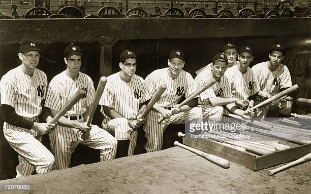  Bill Dickey, Lou Gehrig & Joe DiMaggio NY Yankees 8x10 Photo :  Sports & Outdoors