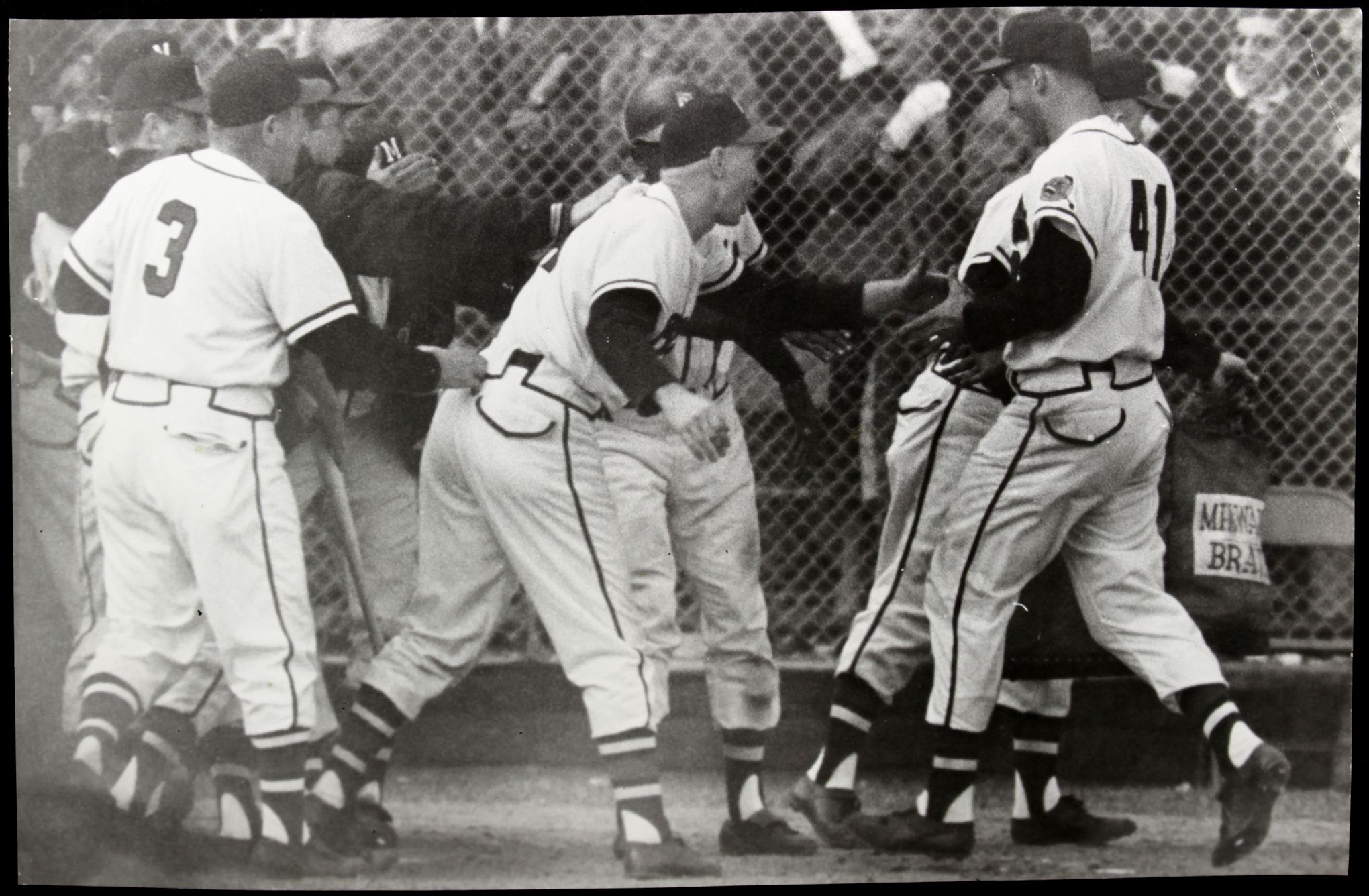 Milwaukee Braves Eddie Mathews, 1957 World Series Pictures, Getty Images