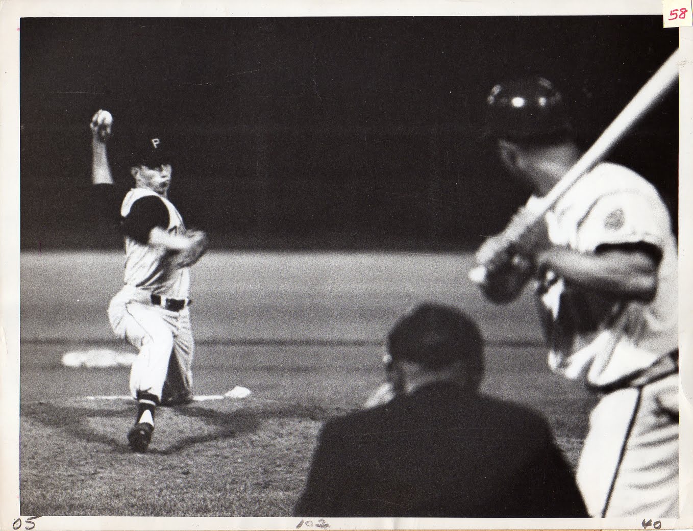 Haarvey on the mound during his historic game