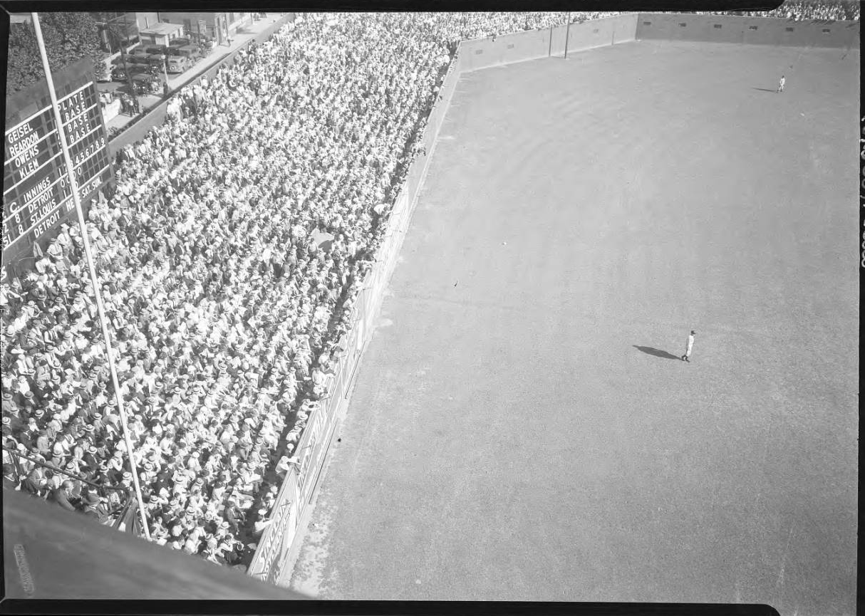 Sportsman Park, St Louis, MO, October 5, 1934 – Charlie Trefts photo taken during 1934 World Series between the Tigers and Cardinals