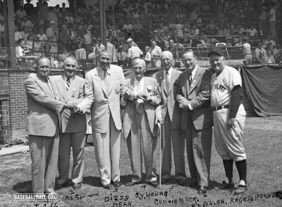Opening of the Baseball Hall of Fame with Babe Ruth and Cy Young 